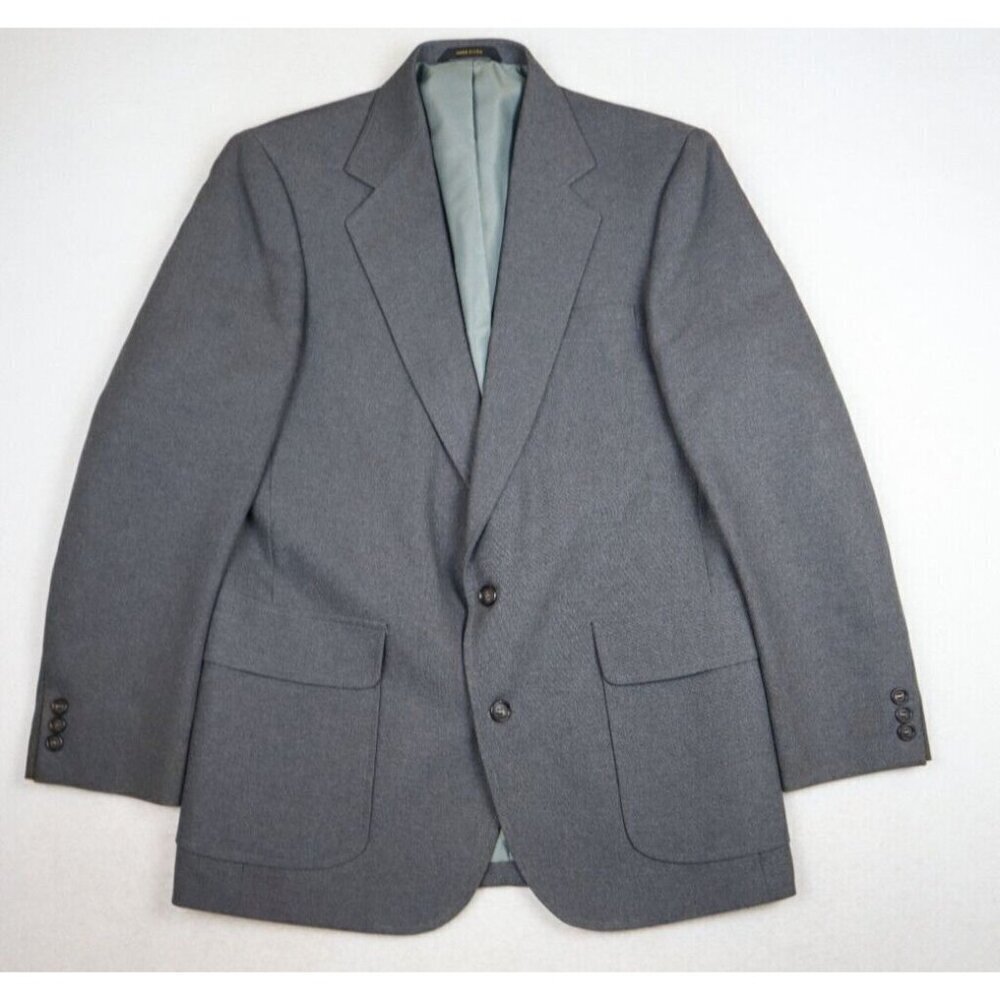 VINTAGE MEN'S GRAY SPORT COAT BLAZER SUIT JACKET - HAGGAR - SIZE 40S
